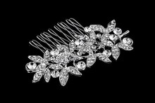 Luxurious Silver Plated Clear Austria Rhinestone Hair Combs Tiara Bridal Bridesmaid Accessory Headpieces Elements Crystal