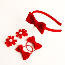 New Cute Baby Kids Headwear Set Hairpins/Hairbands/Elastic hair bands Handmade Dots Headbands Hair Clips Girls Hair Accessories