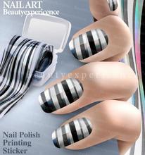 Fashion Stripe pattern Nail Art Transfer Foil Nail Sticker Tip Decoration Easy