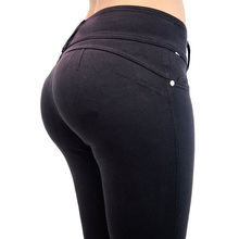 Mid Waist Plus Size Push Up Elastic Sport Leggings Jeans For Fitness Gym Women Pants Bodybuilding Clothing Jegging Leggins F308