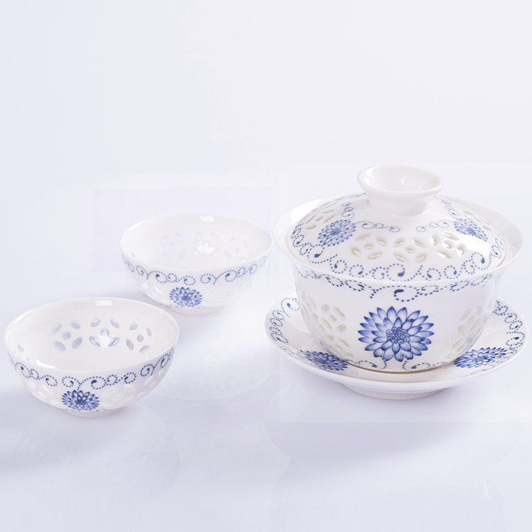 New Arrivals Chinese Kung Fu Tea Set Ultra Thin Exquisite Tea Sets Ceramic Tea Pot Puer