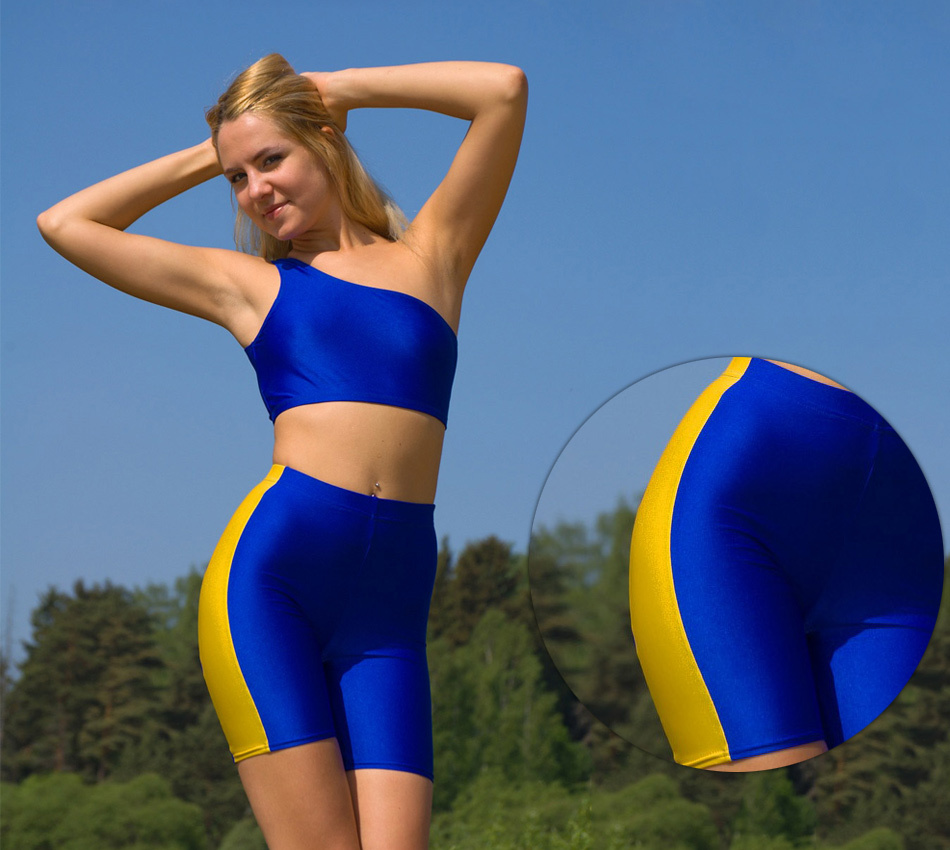 SEARCH AND BUY THIS PRODUCT New quality shiny lycra yoga shorts rhythmic Shorts
