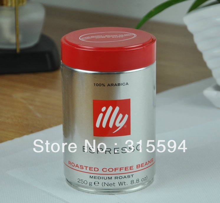 Free shipping illy coffee beans medium roast 250g red can Certified Goods