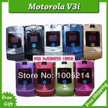 Singapore free shipping Original MOTOROLA RAZR V3i Unlocked GSM ATT T Mobile Cell Phone Mobile MP3