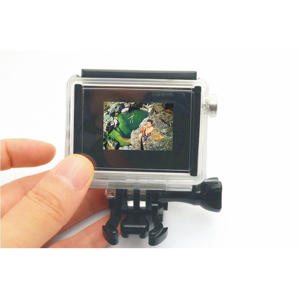 Xiaomi Yi Accessories Waterproof Housing Case +Expand Case Cover+LCD Screen Display+External BacPac Battery For Xiaomi yi Action- (4)