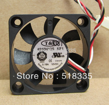 Free Shipping!T&T 4010H12S 12V 0.18A 4010 3 line 3-pin mute graphics north and south bridge cooling fan