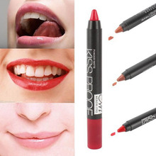 Makeup kissproof lip pencil cosmetic matte makeup long lasting effect Powdery Matte Soft Lipstick pencil +1pcs sharpener