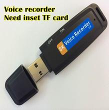 Portable U disk recorder USB flash have no memory drive digital voice recorder hidden recorder with retail box 1pc up