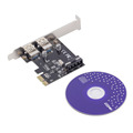 New PCI Express PCI E to USB 3 0 2 Port PC Expansion Adapter Card For