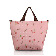 Portable Shipping Bag Flower Oxford Picnic Thermal Bag Neoprene Lunch Bag Food Cooler Bags Thermal Women