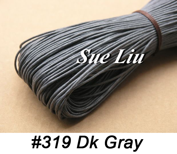 1mm 80m pcs dk gray waxed cotton cord wax bead string nck10 87yds 80m 260ft in jewelry findings 1mm 80m pcs dk gray waxed cotton cord wax bead string nck10 87yds 80m 260ft in jewelry findings