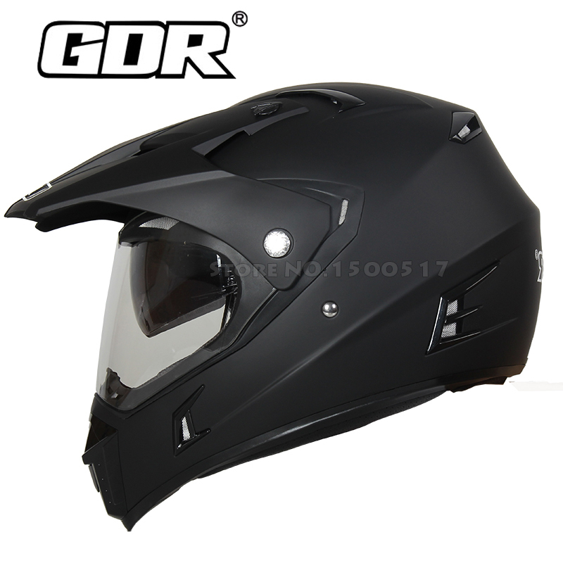 Dual Visors Full Face Motorcycle Motocross Helmet GDR311D Off Road Moto Motocicleta Capacete Casco Double Lens Helmets Gear