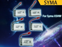 3.7V 500mAh Li-po Battery 5 pcs for Syma X5HC X5HW RC Quadcopter Spare Parts RC Camera Drone Accessories New Arrival