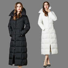 High Quality X-long Duck Down Jacket 2016 Brand New Winter Long Women Coat Stand Collar Euopean Thickening Parkas Plus Size