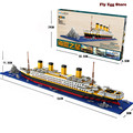 1860pcs Blocks Titanic ship Model Kits large scale Boat toy for adult boy girl Hobbies