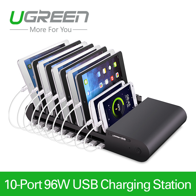 Ugreen 96W universal 10 port multi USB Charger Station dock for iPhone