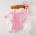 8pcs Set New Coming Newborn Baby Clothing Set Blue Grey Pink Colors Available Cotton Material Casual
