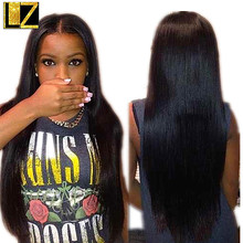 Hot Sale Brazilian virgin hair silky straight lace front wigs glueless full lace wigs with baby hair bangs human hair women