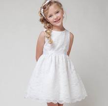 2016 Summer New Girl Dress Lace Party Sundress Family Matching Outfits Children Clothing 4-12T B016