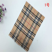The Satin England 190*33Lattice Boy Girl Korean Cashmere Parent-child Plaid Warm British Style Classic Scotland Plaid Scarf