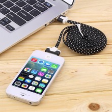 2M Braided Flat 30 pin USB Data Sync Charging Charger Cable Cord For iPhone 4 4S 3G YKS
