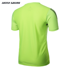 LUCKY SAILING Outdoors Brand New Arrival 2015 Running T Shirts Summer Tops Slim Fit Sport Shirt