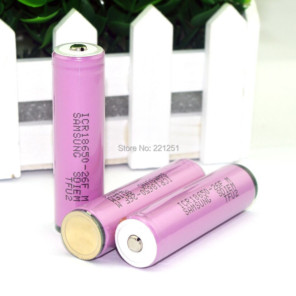 5PCS LOT New original ICR18650 26F 3 7v 2600mah rechargeable battery with protection board Electronic cigarettes