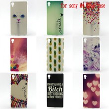 Fashion Soft TPU Silicone Capa Cartoon Design Phone Cover For SONY Xperia M4 Aqua Plastic Cell Phone Case