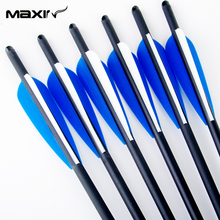 6pcs lot Hunting Crossbow 8 8mm Arrows Carbon 20 Spine 400 with Blue Turkey Feather Archery