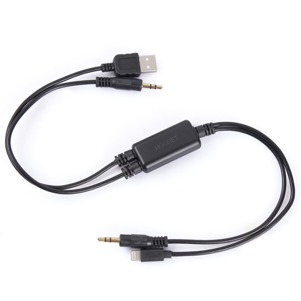 Black USB A Type to 3.5mm Jack Plug Audio Data Cable for MP3 Mp4 1-10 Lots US