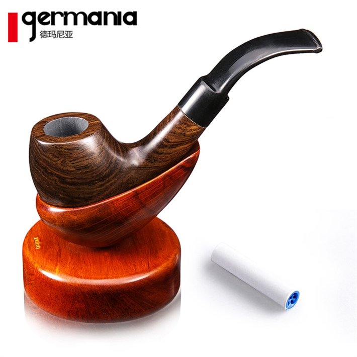 Free shipping Hot sale Real wood pipe The tobacco pipe Ebony Vintage bent smoking pipe incidental