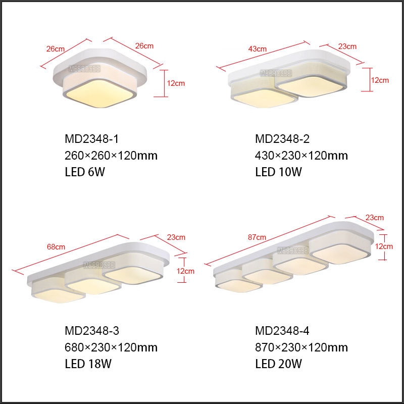 MD2348 Rectangle Modern led light led ceiling light fixture led pendant lamp led bulbs (6)