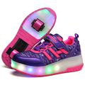 NEW Children Wheels Shoes With LED Lighted Mesh Breathable Kids Roller Shoe Boy Girls Fashion Casual