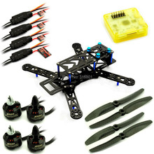 FPV 250 PRO carbon quadcopter with 2204 2300KV motors 12A esc CC3D controller combo kit BLUE