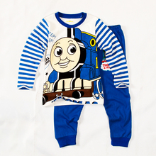 hot sell Thomas boys clothing cartoon boys clothes pajamas kids cartoon sleepwear knitted pajama sets toddler clothes suits