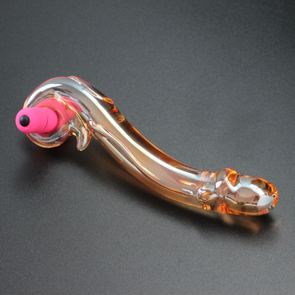 Glass Dildo With Mini Vibratorpenis Anal Beads Butt Plug