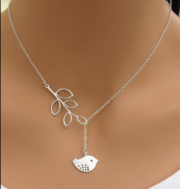 NK605 Fashion Hot Selling 2015 New Fish Leaves Pendants Necklaces For Women Jewelry Accessories Wholesale Aliexpress