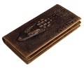 Nesitu Long Size Vintage Brown Color Genuine Leather Crazy Horse Leather Men Wallets Card Holder Man