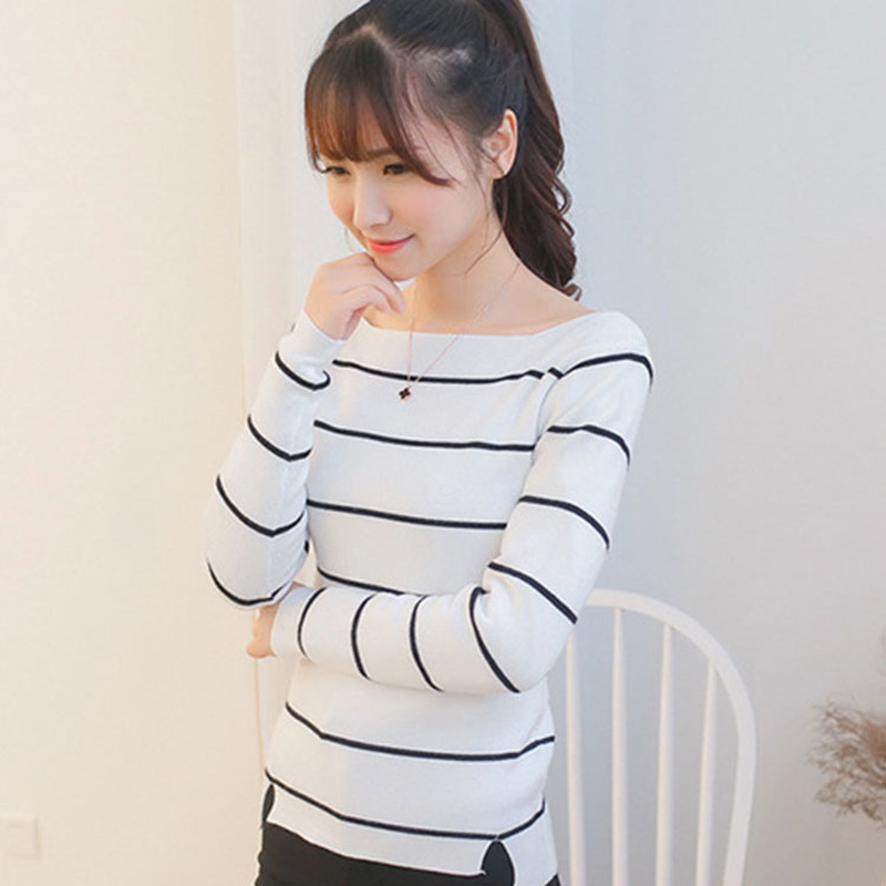 Woman Sweater Striped Pullover Casual Womens Sweat...