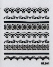 3D Lace Nail Art Stickers Decals Manicure Decoration Nail Accessories White Black DIY Tools Beauty Nails