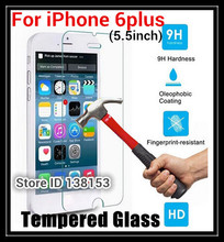 300pcs:Premium Tempered Glass Screen Protector for Apple iPhone 6 plus 5.5inch  protective glass film without Retail package