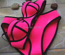 Swimwears Triangl Women s Fashion Neoprene Bikinis Woman New Summer 2014 Sexy Swimsuit Bath Suit Push