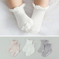 Spring Autumn 2016 New Born Girls Baby Socks Cotton Casual Meias Infantil Anti Slip Socks lace
