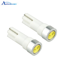 AutoGlory 10PCS T5 High Power 1 SMD Auto LED Lamp CAR Clearance Dashboard Interior Light Bulb DC12V White Red