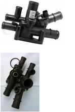 For VW Water flange Thermostat housing Auto parts engine cooling system thermostat housing with sensor 06A