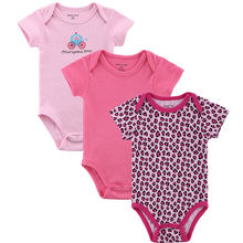 3Pcs Lot Short Sleeve Baby Rompers 100 Cotton Newborn Baby Clothes Baby Girl Summer Clothing Sets