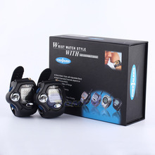 2pcs Pair Portable Digital Two 2 Way Free Talker Walkie Talkie Radio Wrist Watch Free Shipping