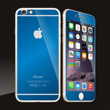 10set/lot For iphone6/6s 6plus Mirror Plated Front+Back Screen Tempered Glass Film Phone Protector Skin Cover Sticker Decal