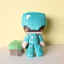 Горячие продажи Minecraft Стив Плюшевые Игрушки 7 «Стив С Алмазный Меч Minecraft Плюшевые Игрушки Куклы Мягкие Мягкие Игрушки для Детей Детям Подарки