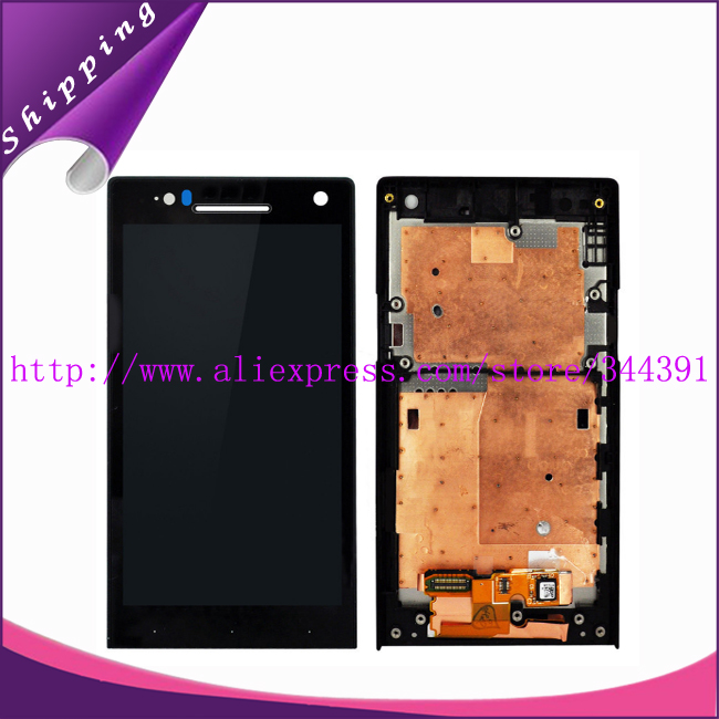 20pcs/lot For Sony Ericsson Xperia S LT26 LT26i LCD Display Touch Screen Digitizer With Frame Assembly by DHL Free shipping